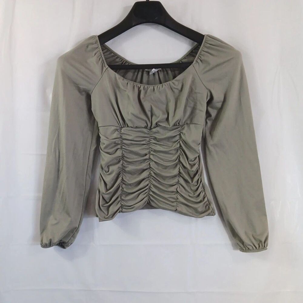 Love Wish Blouse Women's Size Medium Grèn Roughing